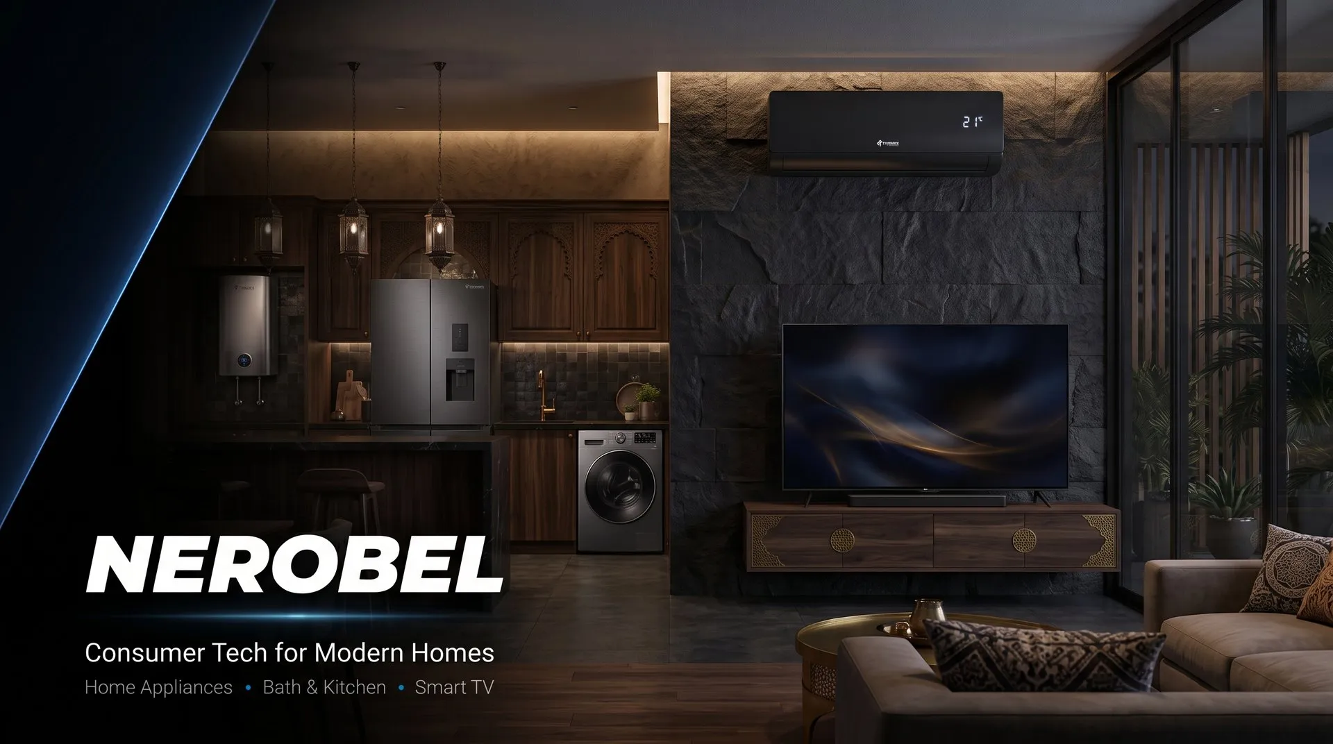 Gamme Électroménager contemporain et Smart TV Nerobel